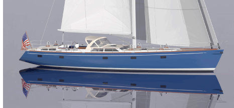 Cruising-racing sailing yacht - 65 OFFSHORE - Lyman Morse - with open transom / with bowsprit