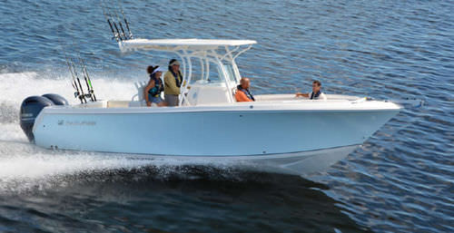 Outboard center console boat - 270CC - Sailfish - twin-engine / sport-fishing / with T-top