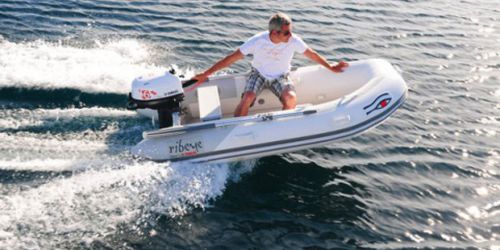 Outboard inflatable boat - TS 280 - Ribeye - rigid / with jockey console / aluminum