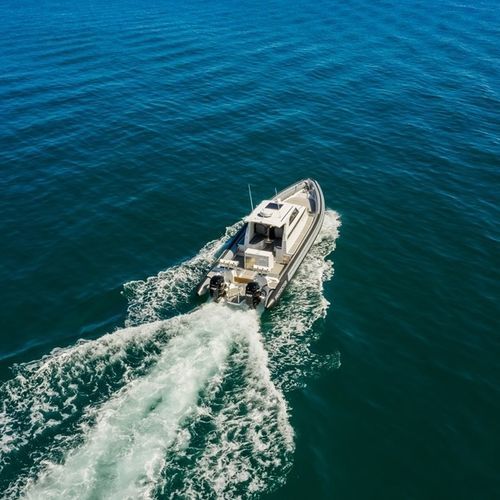 Outboard inflatable boat - 380 TARGA - Protector - twin-engine / rigid / hard-top