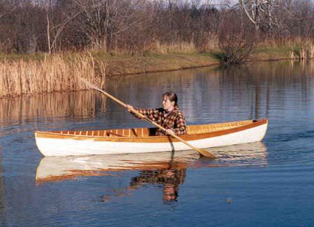 Multi-use canoe - SKIMMER - Northwoods - solo / wooden