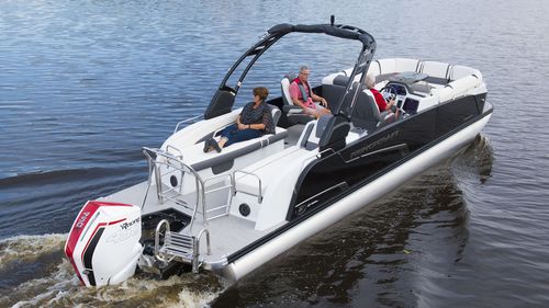 Outboard pontoon boat - VOGUE® 27 XT - Bateaux Princecraft - open / side console / ski