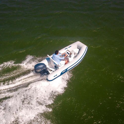 Outboard inflatable boat - 10 VSX - AB Inflatables - rigid / open / side console