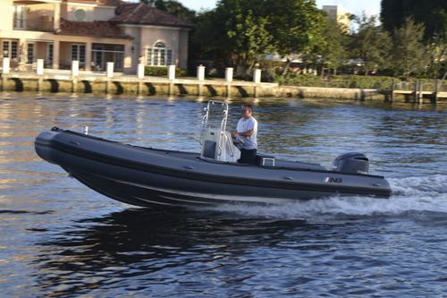 Outboard professional boat - A24-XHD - AB Inflatables - aluminum / rigid hull inflatable boat