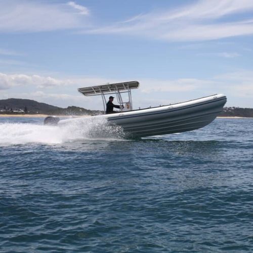 Utility boat - F28 - AB Inflatables - outboard / fiberglass / rigid hull inflatable boat