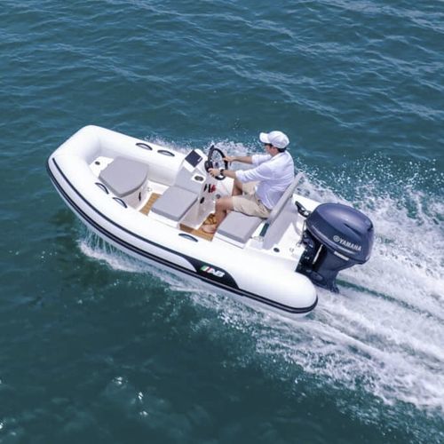 Outboard inflatable boat - 10 VSX - AB Inflatables - rigid / open / side console