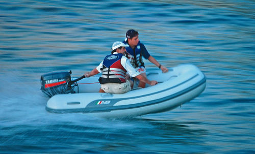 Outboard inflatable boat - 8 VL  - AB Inflatables - rigid / open / for fishing