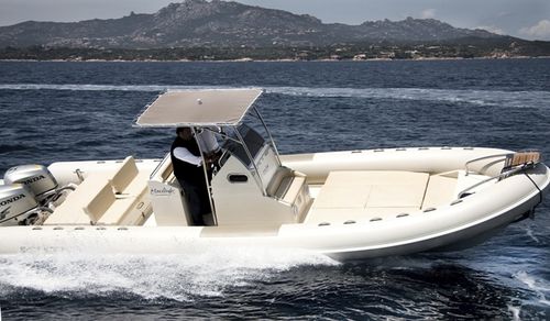 Outboard inflatable boat - 970 D  - SCANNER - twin-engine / rigid / center console