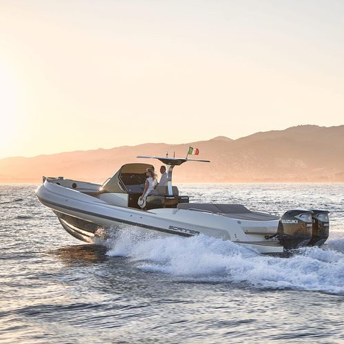 Outboard inflatable boat - ENVY 1100 TT  - SCANNER - twin-engine / rigid / center console