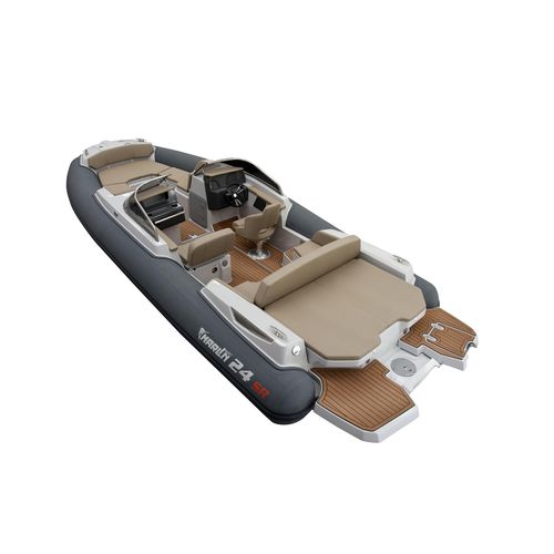 Inboard inflatable boat - 24 SRFB - Marlin - rigid / dual-console / sport