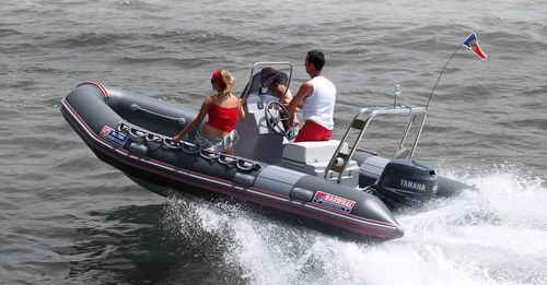 Professional rescue boat - HD-450  - Narwhal - outboard / rigid hull inflatable boat