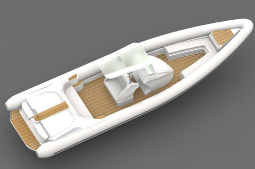 Inboard inflatable boat - Silurian 1080 - Scorpion RIBS - twin-engine / rigid / center console