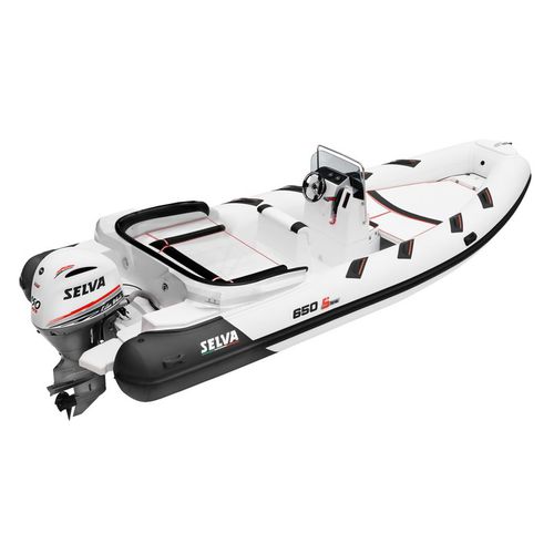Outboard inflatable boat - D.650 FAMILY SPECIAL - Selva Marine - Ribs - rigid / center console / open