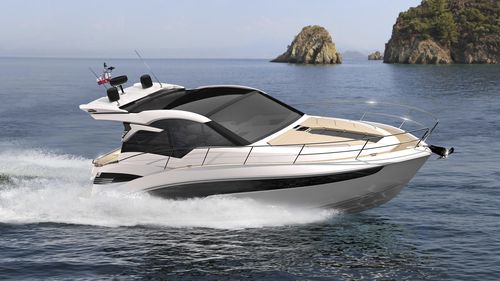 Inboard express cruiser - 425 HTS - Galeon - twin-engine / hard-top / with enclosed cockpit