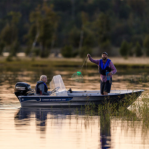 Outboard small boat - SPORTSMAN 400 - Linder - side console / sport ...