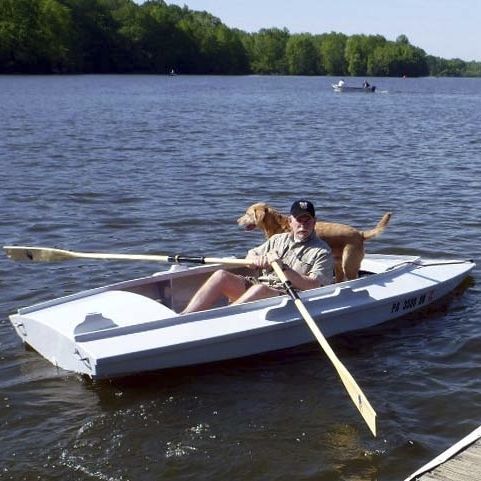 Fishing rowboat - Mallard 13 - Devlin - epoxy resin / plywood