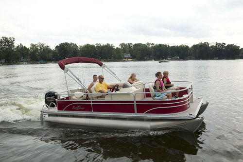Outboard pontoon boat - 8520 4-PT - Sunchaser Corp - sport-fishing / 10-person max.
