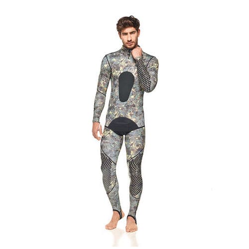 Spearfishing wetsuit - PIRAÑA - Seac sub - long-sleeve / with hood / two-piece