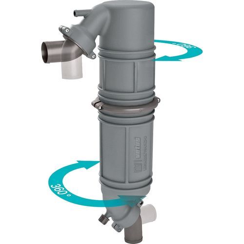 Boat exhaust muffler NLPG series VETUS gas/cooling water separator