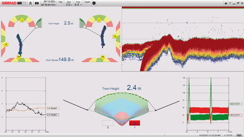Fishing ship monitoring system - TV80 - Simrad - trawl