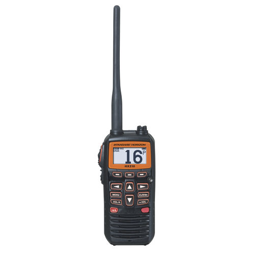 Boat radio - HX210 - Standard horizon - portable / VHF / submersible