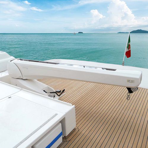 Yacht davit - G 423 - Besenzoni SpA - hydraulic / rotating / telescopic