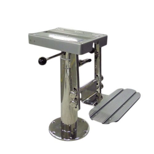 Boat helm seat pedestal - S 223 MG - Besenzoni SpA - adjustable / stainless steel