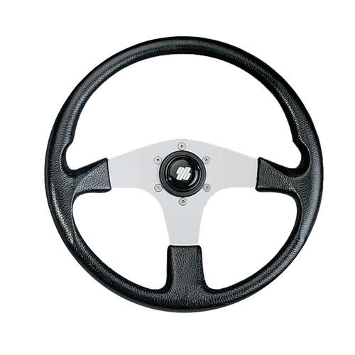 Aluminum power boat steering wheel - CORSICA - ULTRAFLEX S.P.A. - racing / three spokes / black