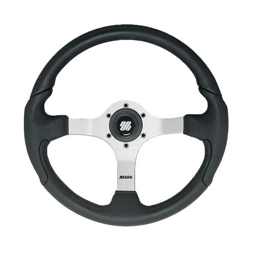 Polyurethane-coated power boat steering wheel - NISIDA - ULTRAFLEX S.P.A. - racing / three spokes / black