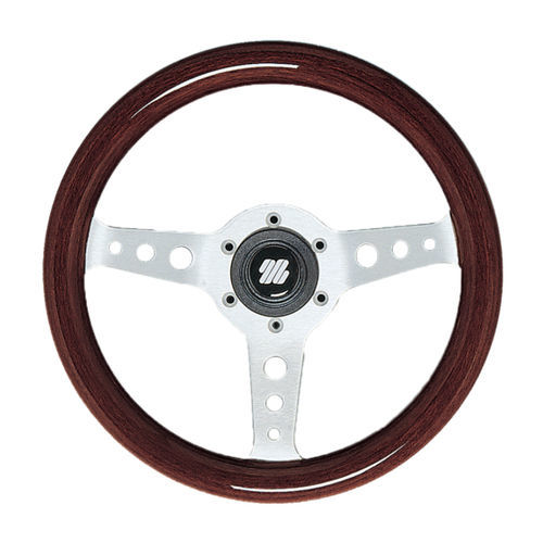 Wooden power boat steering wheel - CAPRI - ULTRAFLEX S.P.A. - racing / three spokes / brown