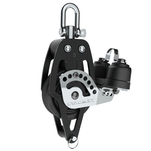Single block - HTX series - LEWMAR - cam cleat / with swivel / with becket