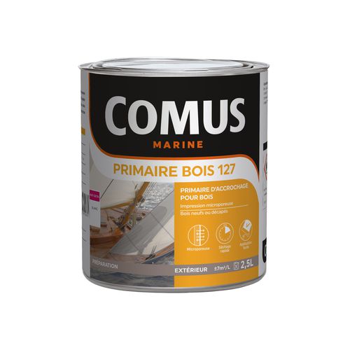 Boat primer - PRIMAIRE BOIS 127 - COMUS MARINE - for wood / single-component