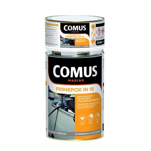 Boat primer - PRIMEPOX IN 18 - COMUS MARINE - for wood / for aluminum / epoxy