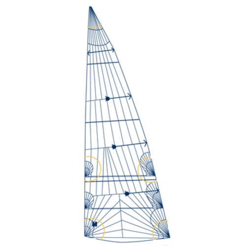 Mainsail - VOYAGER  - Hydesails - for cruising sailboats / cross-cut / Dacron®