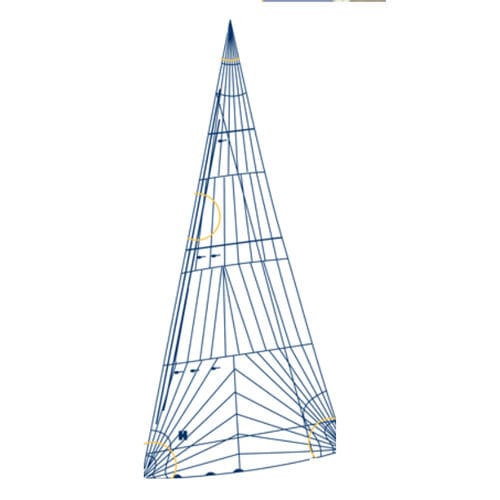 Genoa - VOYAGER  - Hydesails - for cruiser-racer sailboats / tri-radial cut / polyester