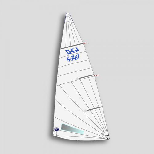 Mainsail - L-Race - Olimpic Sails - for sailing dinghies / bi-radial cut / 470