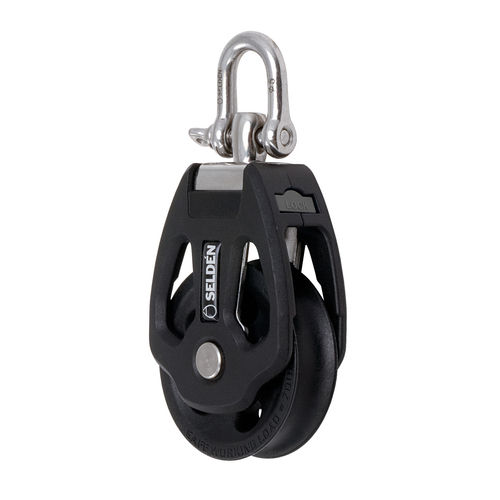 Single block - 405-001-01 - SELDÉN MAST - cheek / with swivel / plain bearing