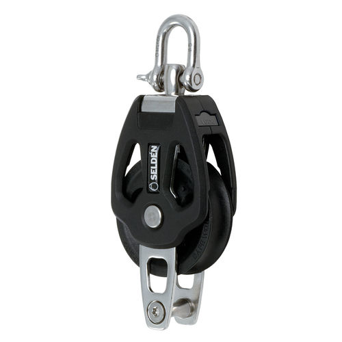 Single block - 405-001-02 - SELDÉN MAST - cheek / with swivel / with becket