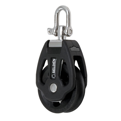 Single block - 406-001-01 - SELDÉN MAST - cheek / with swivel / plain bearing