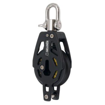 Single block - 406-201-02 - SELDÉN MAST - cheek / with swivel / with becket