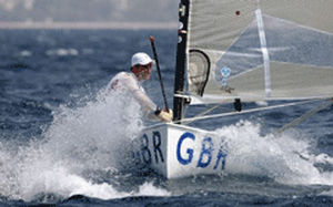 Single-handed sailing dinghy - olympic Finn - Wilke & Co - regatta / Finn / catboat