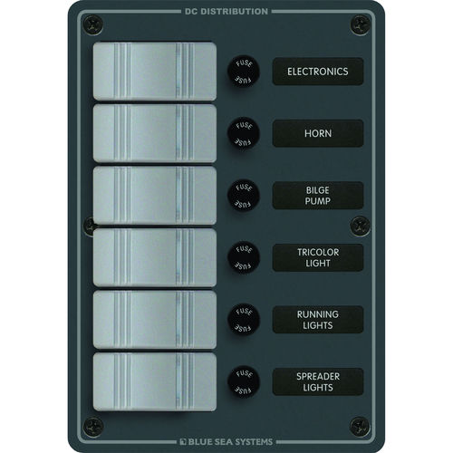 Boat switch panel - 8053 - Blue Sea - current / waterproof