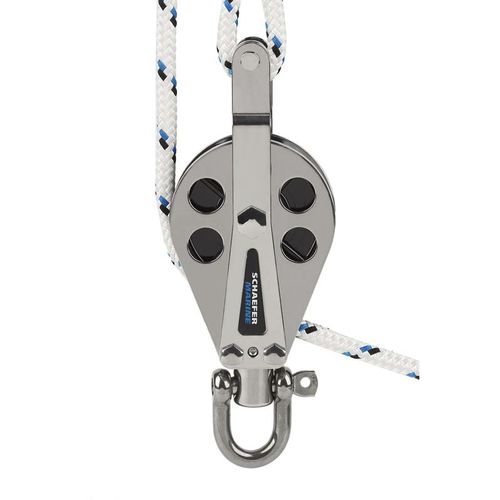 Single block - 10-15 - Schaefer - with swivel / with becket / with ball bearing