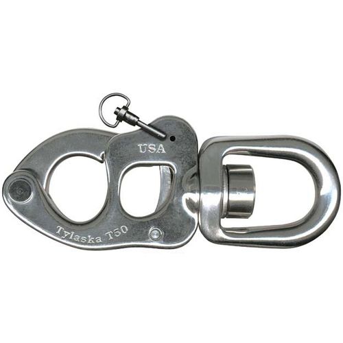 Snap shackle with swivel - T50 - SB - Tylaska - quick-release / sheet