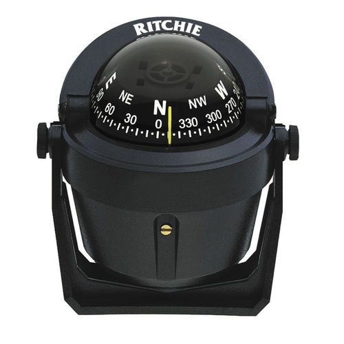 Boat steering compass - B-51 series - Ritchie Navigation - magnetic / horizontal / with mounting bracket