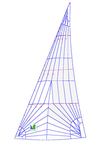 Genoa - NO.1  - Lidgard Sailmakers - for cruiser-racer sailboats / tri-radial cut