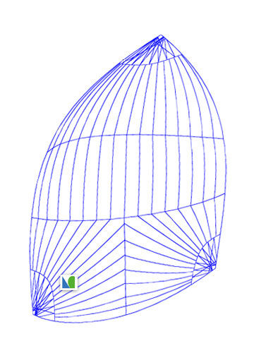Asymmetric spinnaker - A1  - Lidgard Sailmakers - for regatta sailboats