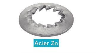 Locking washer - JZC - MPI-INOX - internal-toothed / zinc-plated steel