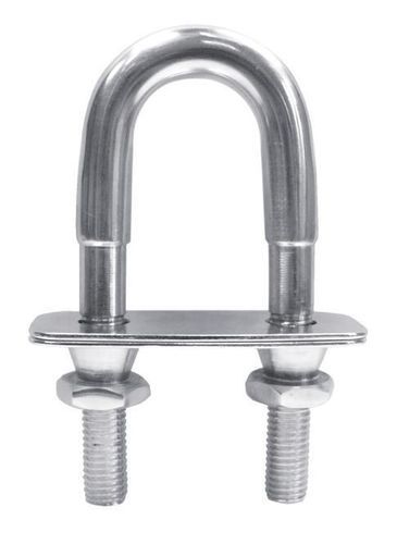 Shackle - U-BOLT WITH 2 COUNTER PLATES AND SHEAR NUTS - MPI-INOX
