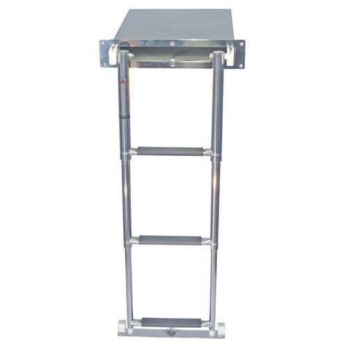 Telescopic ladder - 4774 - MPI-INOX - swim / plastic / stainless steel